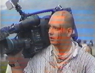 Our Director of Photography - Luther Blissett - on the front line