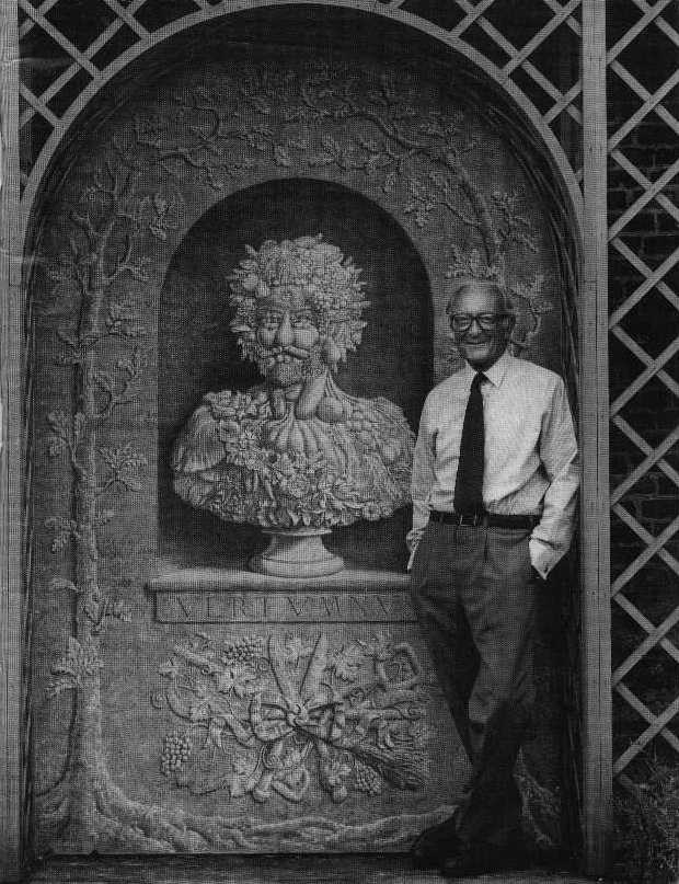 Lord Carrington with Pagan god