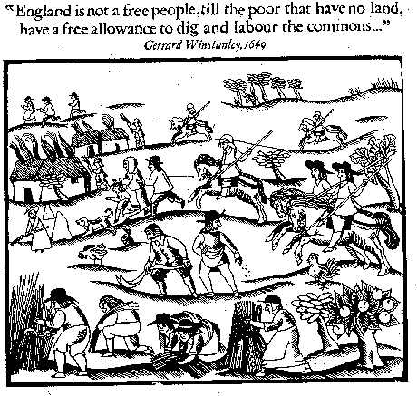 Scene of the Diggers - woodcut