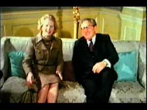 Henry Kissinger and Margaret Thatcher
